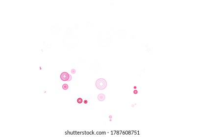 Light Pink vector texture with disks. Blurred bubbles on abstract background with colorful gradient. Pattern for beautiful websites.