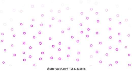 Textura vectorial rosa claro con discos. Resumen de discos coloridos sobre un fondo de degradado simple. Patrón para papeles pintados, cortinas.