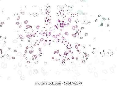 Light Pink vector texture with disks. Modern abstract illustration with colorful water drops. Template for your brand book.