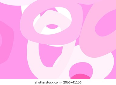 Textura vectorial rosa claro con discos. Hermosa ilustración de color con círculos borrosos en estilo natural. Diseño para anuncios comerciales.