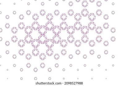 Light pink vector texture with disks. Blurred decorative design in abstract style with bubbles. Design for posters, banners.
