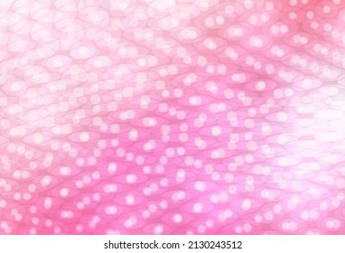 Light Pink vector texture with disks. Blurred decorative design in abstract style with bubbles. Pattern for ads, leaflets.