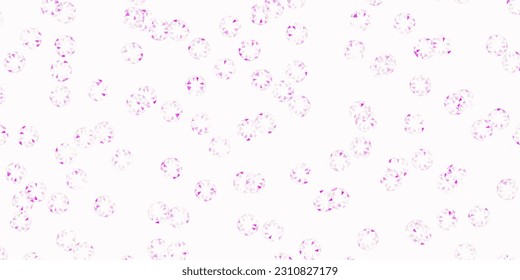 Light pink vector texture with disks. Colorful illustration with gradient dots in nature style. New template for a brand book.