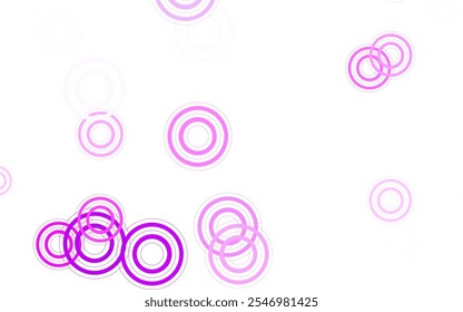 Light Pink vector texture with disks. Abstract illustration with colored bubbles in nature style. Pattern for futuristic ad, booklets.