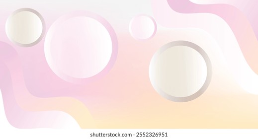 Light Pink, vector texture with disks. Illustration with set of shining colourful abstract circles. New design for ad, poster, banner of your website.