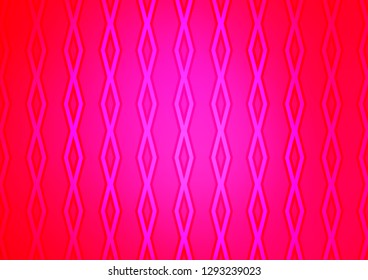 Light Pink vector texture with lines, rhombuses. Colorful illustration with lines, cubes on abstract template. Pattern for ads, posters, banners.