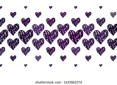 Light Pink vector texture with lovely hearts. Beautiful celebration style hearts on abstract illustration. Pattern for marriage gifts, congratulations.