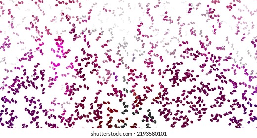 Light pink vector texture with memphis shapes. Illustration with colorful shapes in abstract style. Background for cell phones.