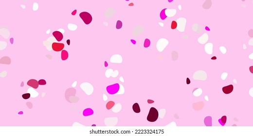 Light pink vector texture with memphis shapes. Illustration with colorful shapes in abstract style. Smart design for your business.