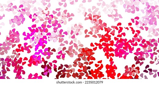 Light pink vector texture with memphis shapes. Colorful illustration with simple gradient shapes. Smart design for your business.