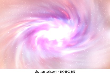 Light Pink vector texture with milky way stars. Glitter abstract illustration with colorful cosmic stars. Pattern for astrology websites.