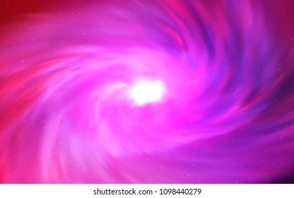 Light Pink vector texture with milky way stars. Shining illustration with sky stars on abstract template. Best design for your ad, poster, banner.