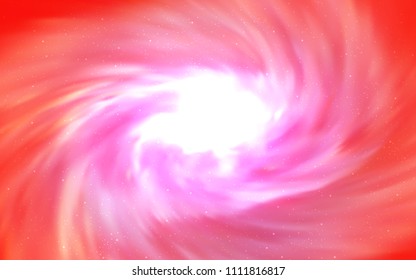 Light Pink vector texture with milky way stars. Space stars on blurred abstract background with gradient. Pattern for futuristic ad, booklets.