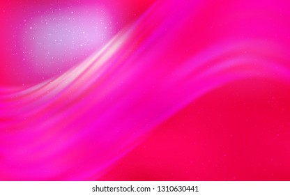 Light Pink vector texture with milky way stars. Glitter abstract illustration with colorful cosmic stars. Pattern for astrology websites.