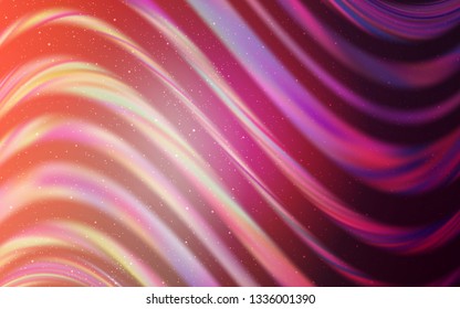Light Pink vector texture with milky way stars. Blurred decorative design in simple style with galaxy stars. Smart design for your business advert.