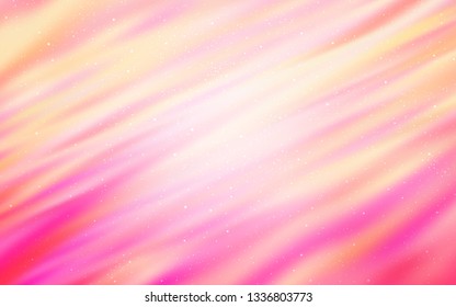 Light Pink vector texture with milky way stars. Space stars on blurred abstract background with gradient. Pattern for astrology websites.