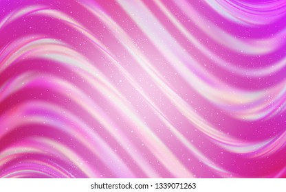 Light Pink vector texture with milky way stars. Glitter abstract illustration with colorful cosmic stars. Template for cosmic backgrounds.