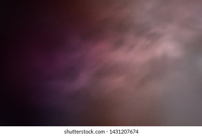 Light Pink vector texture with milky way stars. Space stars on blurred abstract background with gradient. Pattern for astronomy websites.