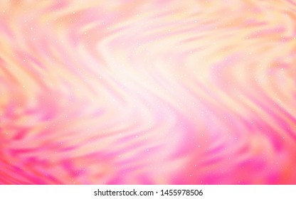 Light Pink vector texture with milky way stars. Blurred decorative design in simple style with galaxy stars. Template for cosmic backgrounds.