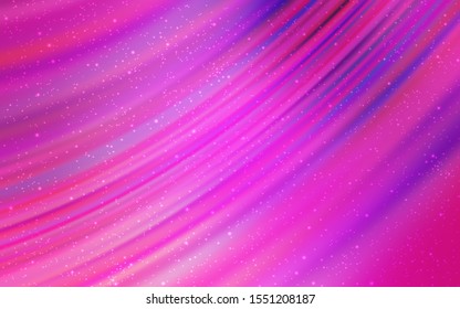 Light Pink vector texture with milky way stars. Shining colored illustration with bright astronomical stars. Pattern for futuristic ad, booklets.