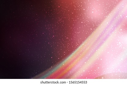 Light Pink vector texture with milky way stars. Modern abstract illustration with Big Dipper stars. Pattern for futuristic ad, booklets.