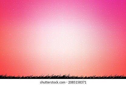 Light Pink vector texture with milky way stars. Shining colored illustration with bright astronomical stars. Pattern for astrology websites.