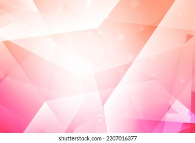 Light Pink vector texture with triangular style. Beautiful illustration with triangles in nature style. Elegant design for wallpapers.