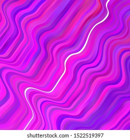Light Pink vector texture with wry lines. Bright illustration with gradient circular arcs. Pattern for websites, landing pages.