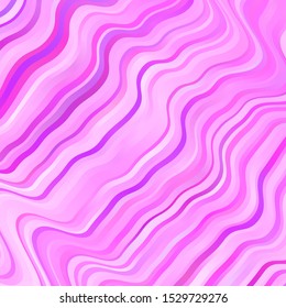 Light Pink vector texture with wry lines. Illustration in halftone style with gradient curves. Smart design for your promotions.