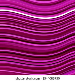 Light Pink vector texture with wry lines. Abstract illustration with bandy gradient lines. Best design for your ad, poster, banner.