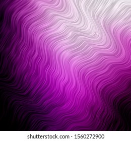 Light Pink vector texture with wry lines. Abstract illustration with bandy gradient lines. Template for cellphones.