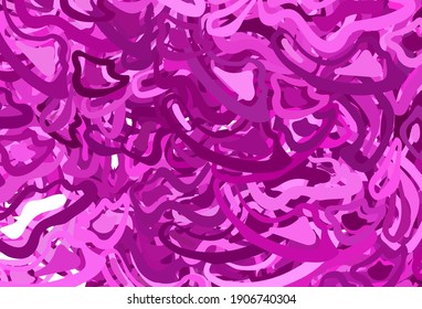 Light Pink vector texture with wry lines. Colorful geometric sample with gradient lines.  Pattern for your design.