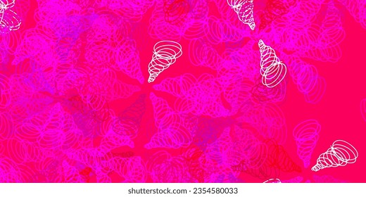 Textura vectorial rosa claro con líneas irregulares. Ilustración abstracta con líneas de degradado de banda. Mejor diseño para tu anuncio, afiche, banner.