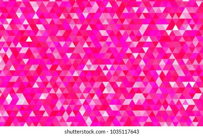Light Pink vector triangle mosaic pattern. A completely new color illustration in a vague style. A completely new design for your business.
