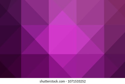 Light Pink vector triangle mosaic texture. Triangular geometric sample with gradient.  Brand-new style for your business design.