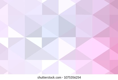 Light Pink vector triangle mosaic cover. A completely new color illustration in a  polygonal style. A new texture for your design.