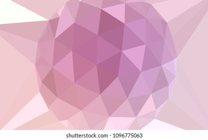 Light Pink vector triangle mosaic texture with a diamond. Illustration in Origami style with gradient. Brand new style for your business design.