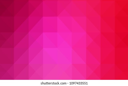 Light Pink vector triangle mosaic cover. Shining polygonal illustration, which consist of triangles. The best triangular design for your business.