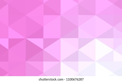 Light Pink vector triangle mosaic cover. Colorful illustration in abstract style with gradient. That pattern can be used as a part of a brand book.