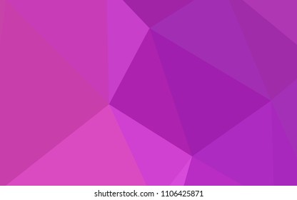 Light Pink vector triangle mosaic texture. Shining colorful illustration with triangles. Triangular pattern for your design.