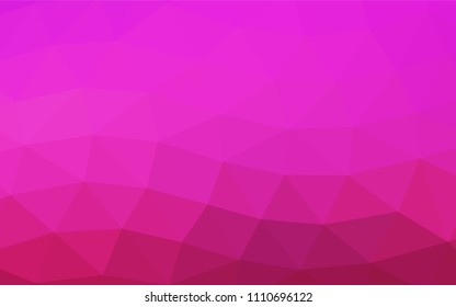 Light Pink vector triangle mosaic pattern. Geometric illustration in Origami style with gradient.  The polygonal design can be used for your web site.