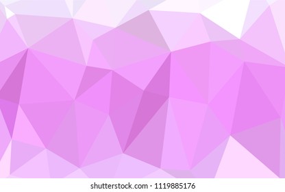 Light Pink vector triangle mosaic template. Creative illustration in halftone style with gradient. Brand-new style for your business design.