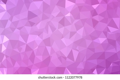 Light Pink vector triangle mosaic cover. Polygonal abstract illustration with gradient. Template for cell phone's backgrounds.