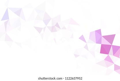 Light Pink vector triangle mosaic texture. Modern abstract illustration with triangles. Template for cell phone's backgrounds.