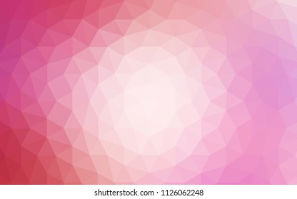 Light Pink vector triangle mosaic template. A completely new color illustration in a polygonal style. A completely new design for your leaflet.