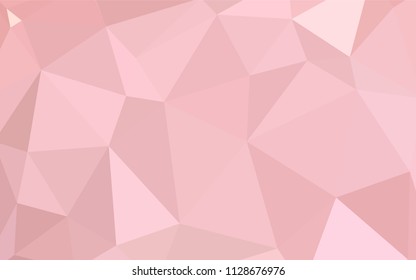Light Pink vector triangle mosaic texture. Creative illustration in halftone style with triangles. New template for your brand book.