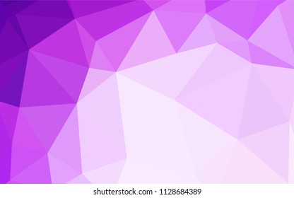 Light Pink vector triangle mosaic template. Polygonal abstract illustration with gradient. Textured pattern for your backgrounds.