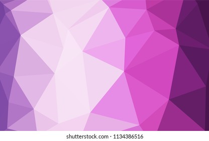 Light Pink vector triangle mosaic cover. Elegant bright polygonal illustration with gradient. Template for cell phone's backgrounds.