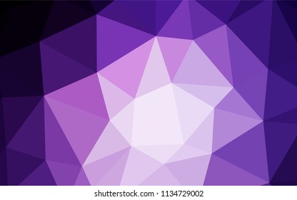 Light Pink vector triangle mosaic texture. Triangular geometric sample with gradient.  A new texture for your web site.