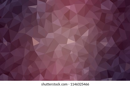 Light Pink vector triangle mosaic texture. Shining colorful illustration with triangles. Brand new design for your business.